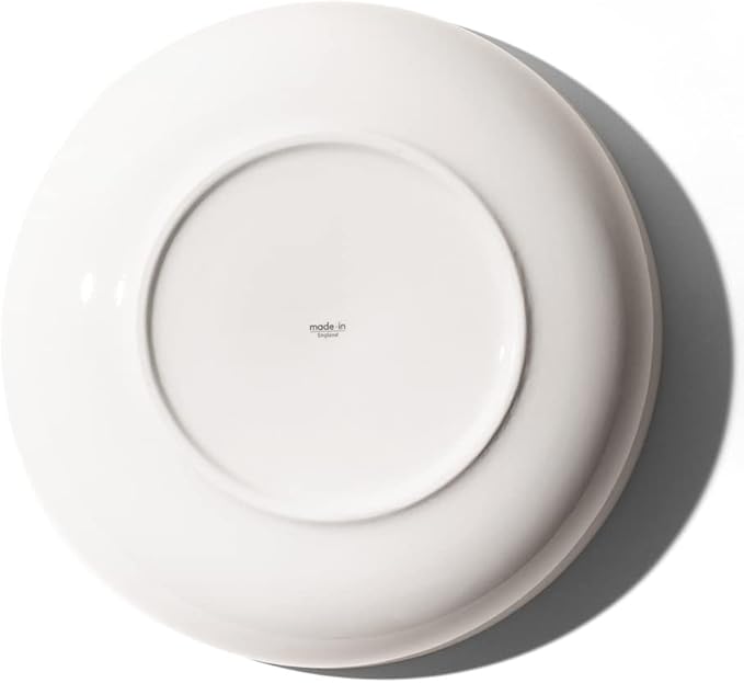 Made In Cookware - Serving Bowl - White With Navy Rim - Porcelain - Crafted in England