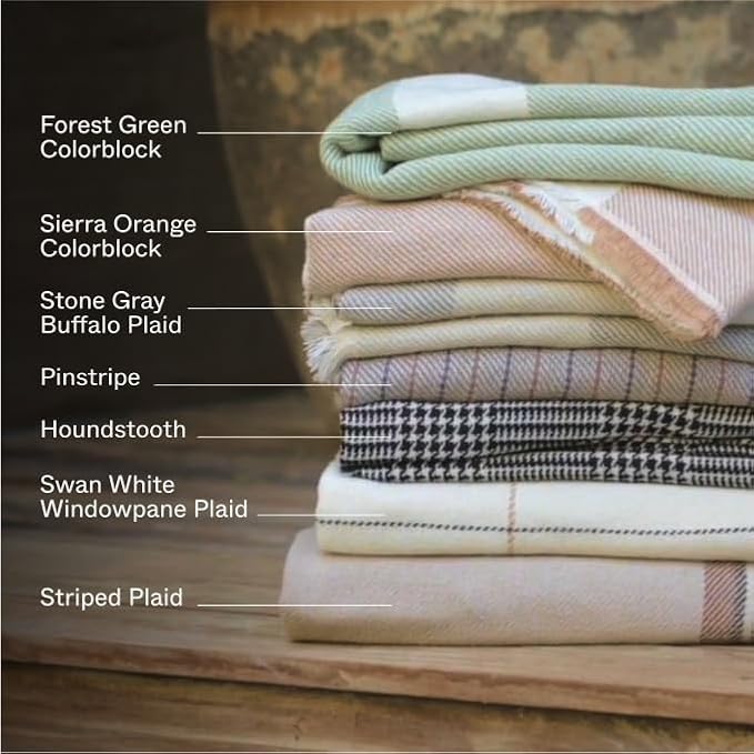 Outer Bug Shield Outdoor Throw Blanket w/Insect Shield Repellent Gear Technology- Lightweight Insect-Repellent Outdoor Blanket, Camping, Picnic & Beach Blanket, Stone Gray Buffalo Plaid, 50" W x 60"