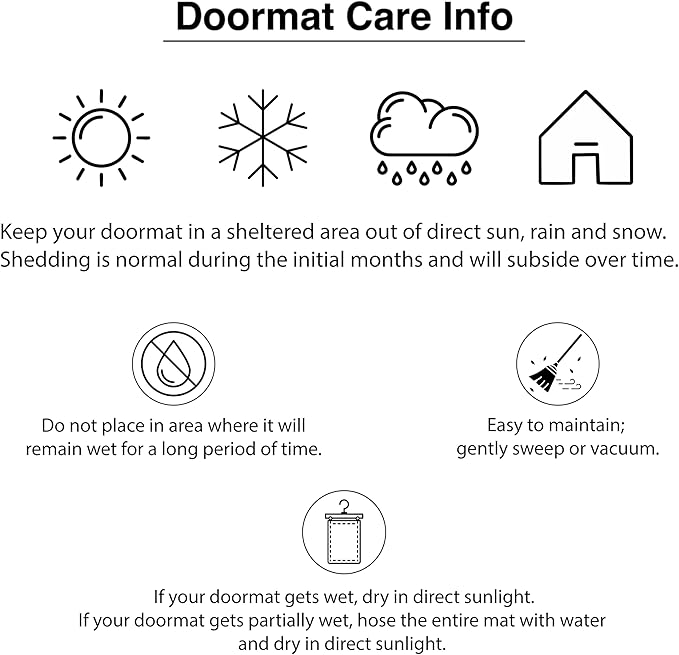 Calloway Mills 152963048C Black Border 30" x 48" Monogram Doormat Letter (C)