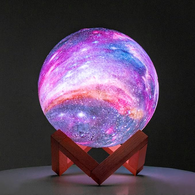 BRIGHTWORLD Moon Lamp Galaxy Lamp 5.9 inch 16 Colors LED 3D Moon Light, Remote & Touch Control Moon Night Light Gifts for Girls Boys Kids Women Birthday