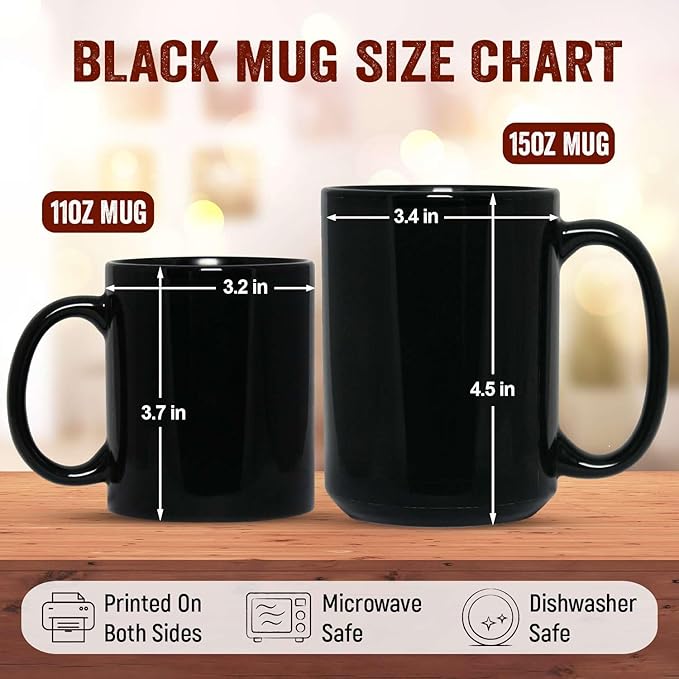 Personalized Black Bee Coffee Cup - Customized Ceramic Mug for Christmas, Gift for Brother Sister - Custom Animal Cup 11oz 15oz, Unique Animal Lover Gift