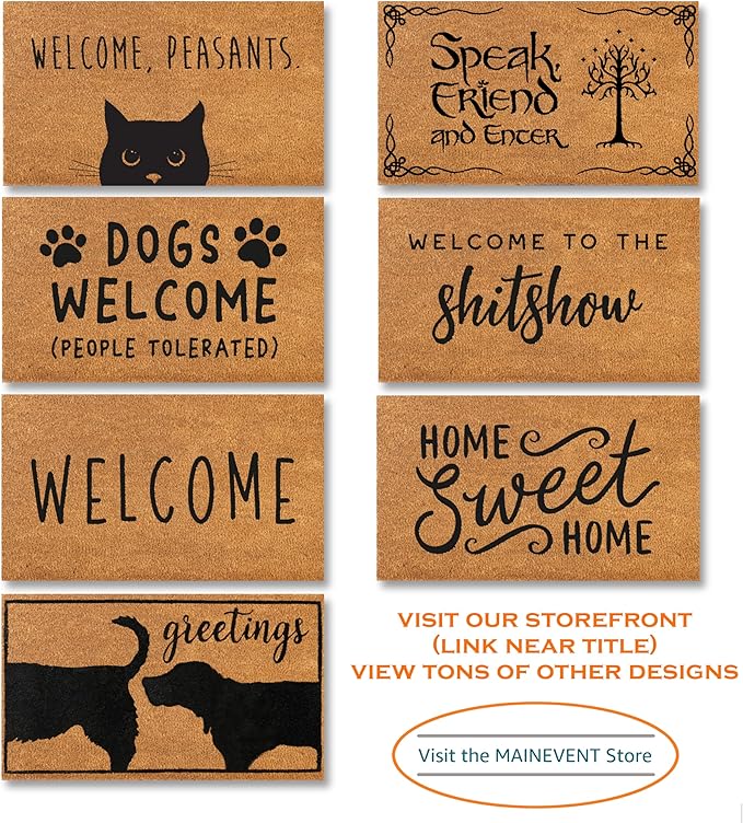 Jute Doormat 30x17 Inch, Jute Entryway Rug, Braided Doormat, Natural Woven Welcome Mat