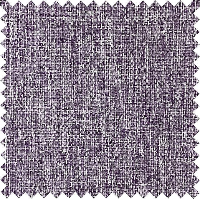 Macochico 100”Wx102”L 100% Blackout Pinch Pleated Linen Curtains for Sliding Door Bedroom Living Room Farmhouse Thermal Insulated Violet Burlap Drapes with Tieback 1 Panel Shabby Chic Style