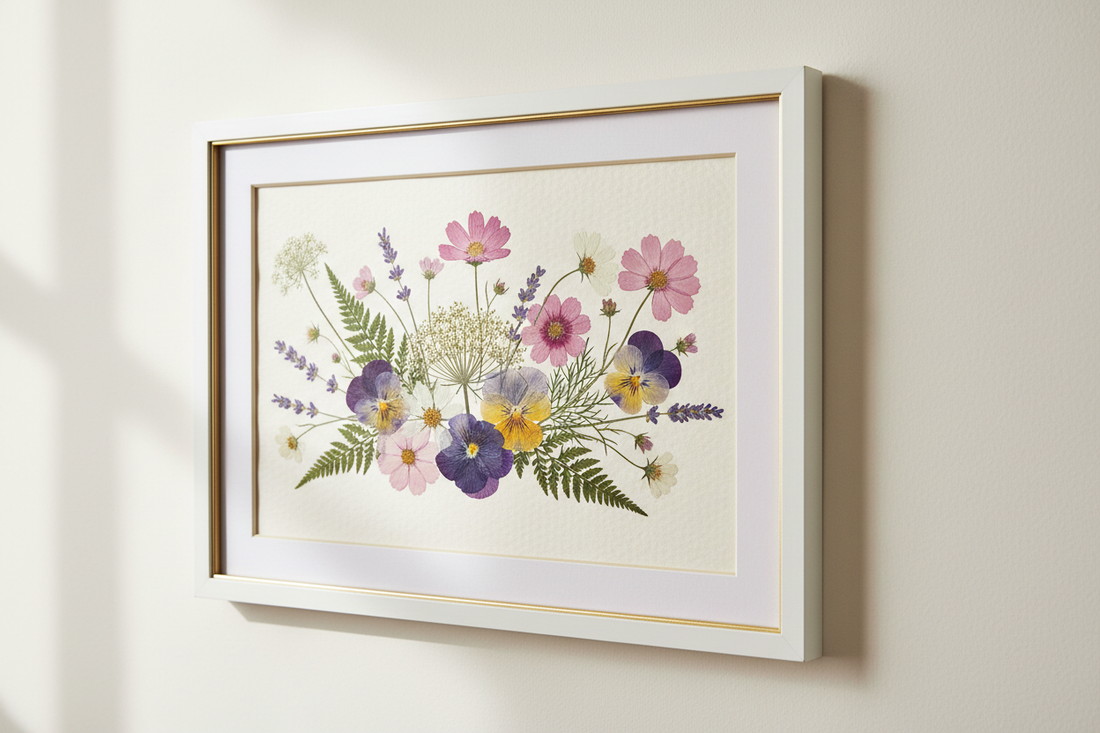 How to Press and Frame Flowers for Wall Art