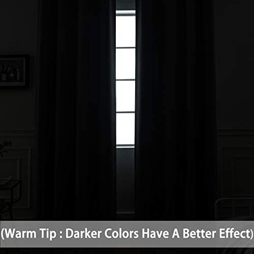 Yakamok Dark Grey Blackout Patio Door Curtain Panels W100 x L108, 1 Panel | - Image 8
