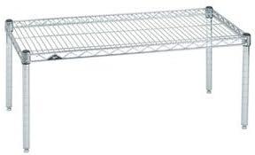Omega Products Corporation 12" Deep x 48" Wide x 14" High Chrome Stationary Dunnage Rack