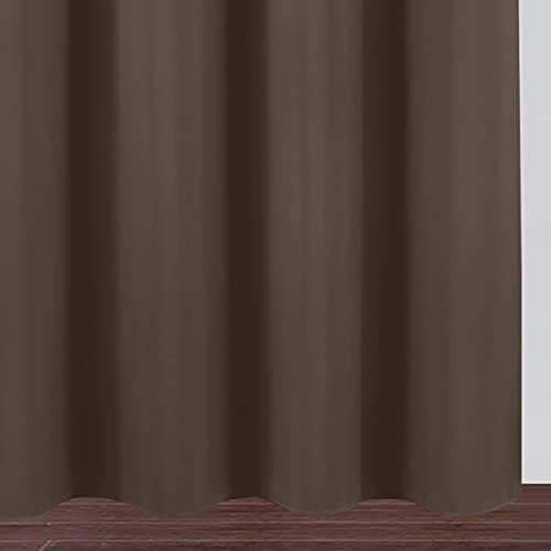 LEMOMO Chocolate Brown Blackout Curtains 66 x 63 Inch Length/Set of 2 Curtain - Image 9