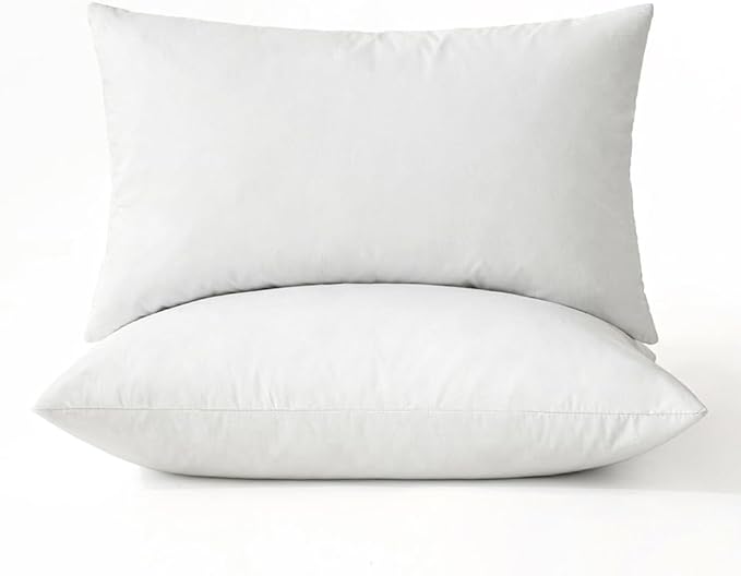 MIULEE 12x20 Pillow Inserts, Double-Layer Down-Proof Cotton Cover, Decorative by MIULEE