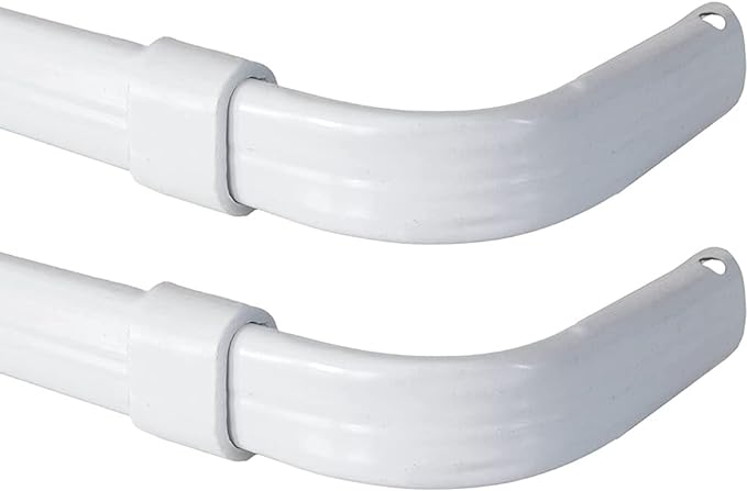 Blu-Pier Tech Heavy Duty Single Rod Standard White 28"-48" Adjustable Curtain - Image 2