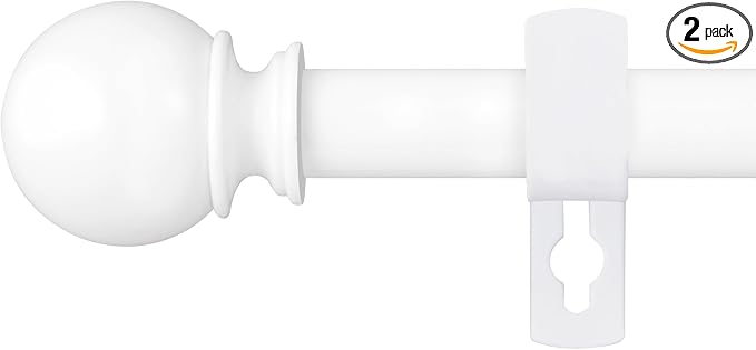 Curtain Rod Set for Windows 28 to 60 Inch by Poskena