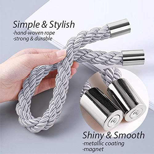 NICEEC 2 Pack Strong Magnetic Curtain Tiebacks Modern Simple Style Drape Tie - Image 3