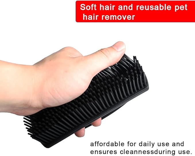 Rubber Pet Hair Removal Brush Lint & Hair Removal Cat Dog Hair Remover Brush Pet Hair Removal Tool Silicone Lint and Debris Remover for Cleaning, Grooming, Lint and Fur Removal, Home,Red