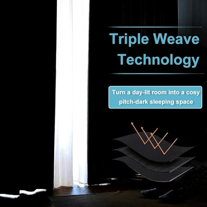 RYB HOME Extra Wide Blackout Curtains - Image 4