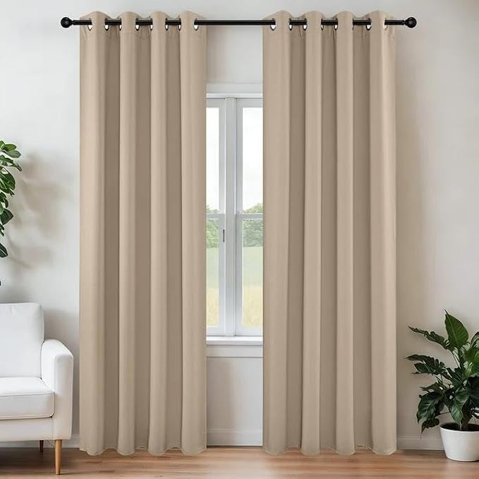 Joydeco Blackout Curtains 84 Inch Length 2 Panels Set, Thermal Insulated Long by JOYDECO