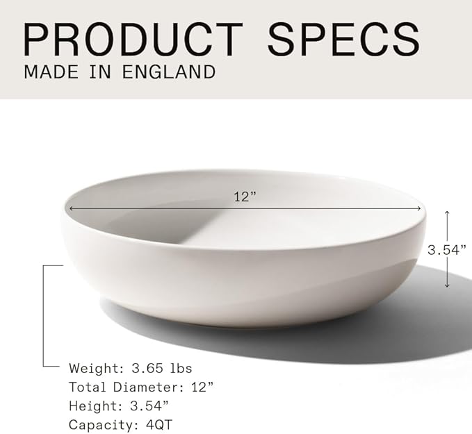 Made In Cookware - Serving Bowl - White - Porcelain England