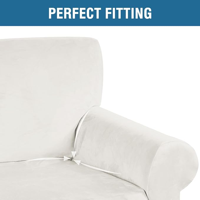 H.VERSAILTEX Stretch Velvet Loveseat Covers - Image 3