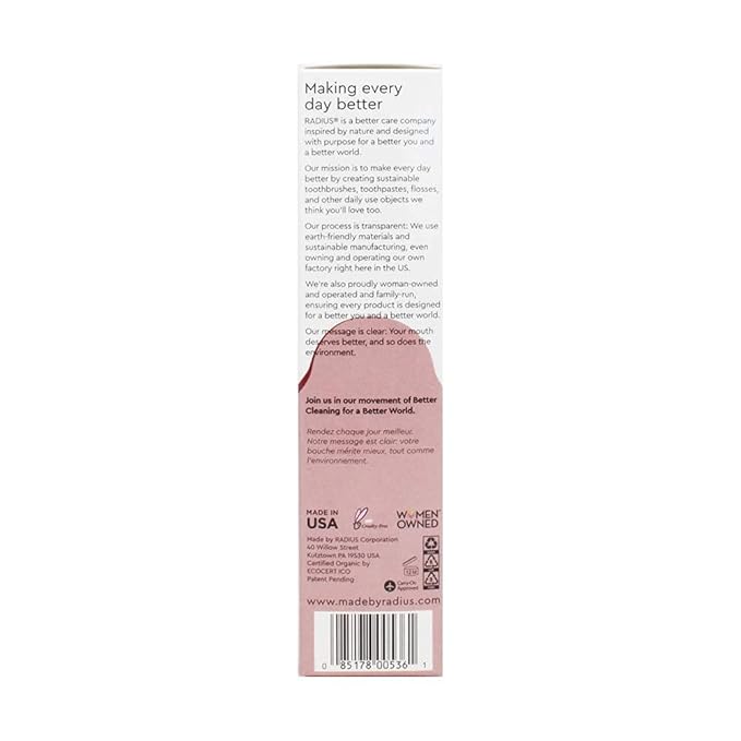 RADIUS USDA Organic Toothpaste 3oz Non Toxic Chemical-Free Gluten-Free Designed to Improve Gum Health & Prevent Cavity - Clove Cardamom - Pack of 2