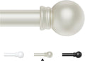 Thestoa Nickel Curtain Rods for Windows 30-62 Inch, 5/8" Stainless Steel Small by Thestoa