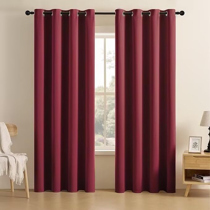 Joydeco Blackout Curtains for Bedroom 108 inch Long 2 Panels, Thermal Insulated by JOYDECO