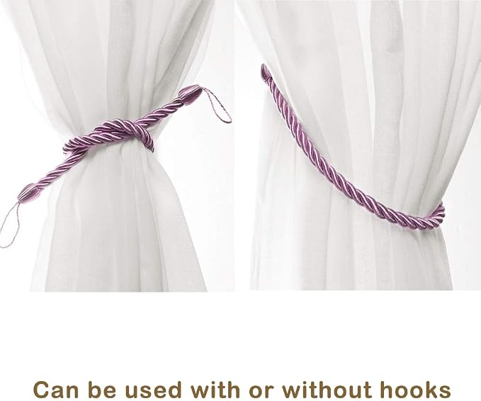 BEL AVENIR Curtain Ropes Tiebacks Tie-Backs, Curtain Handmade Holdbacks - Image 5