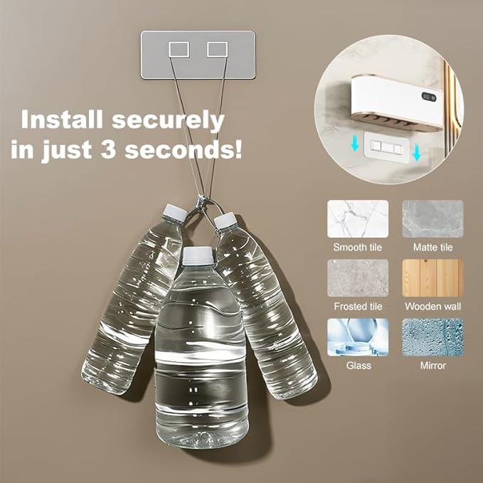 UV Toothbrush Sanitizer Holder for 4 | Wall Mounted Toothbrush Holder for Bathroom with Fan Drying | USB Rechargeable Toothbrush Cleaner & Sterilizer, No Drill Install, Modern Design (White Ⅱ)