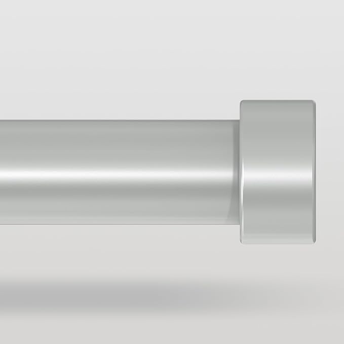 Silver Curtain Rods for Windows 36 to 240 Inch, Size:36-240 Inch by VOIIYCurtainRods