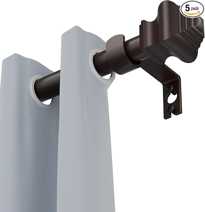 Curtain Rods for Windows 36-78 inch, 5/8 inch Bronze Curtain Rod by Unknown