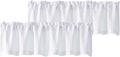 Chyhomenyc Pure White Valances for Windows, Short Window Valance Curtains for by Chyhomenyc