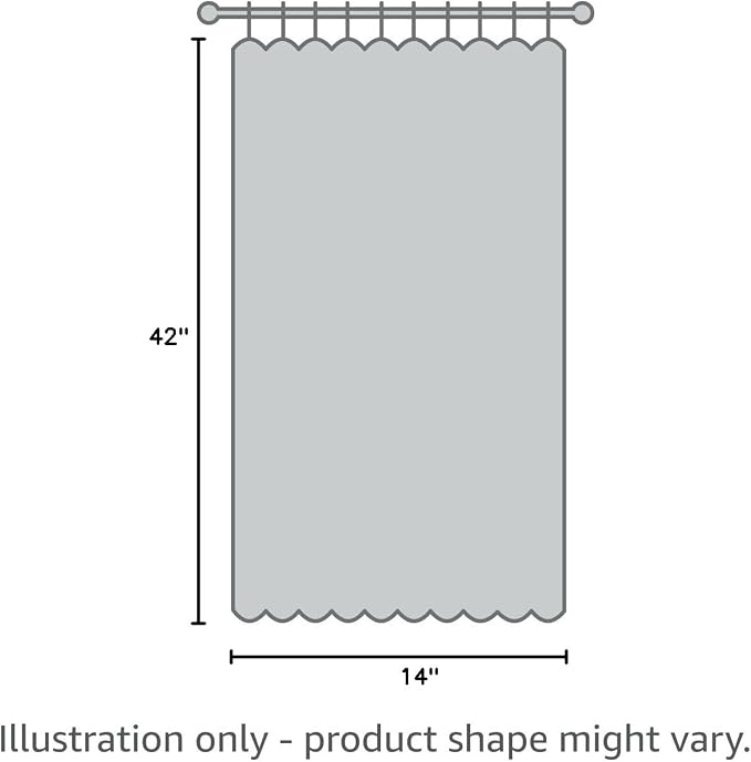 2 Panels Grey Sheer Valance - Image 6