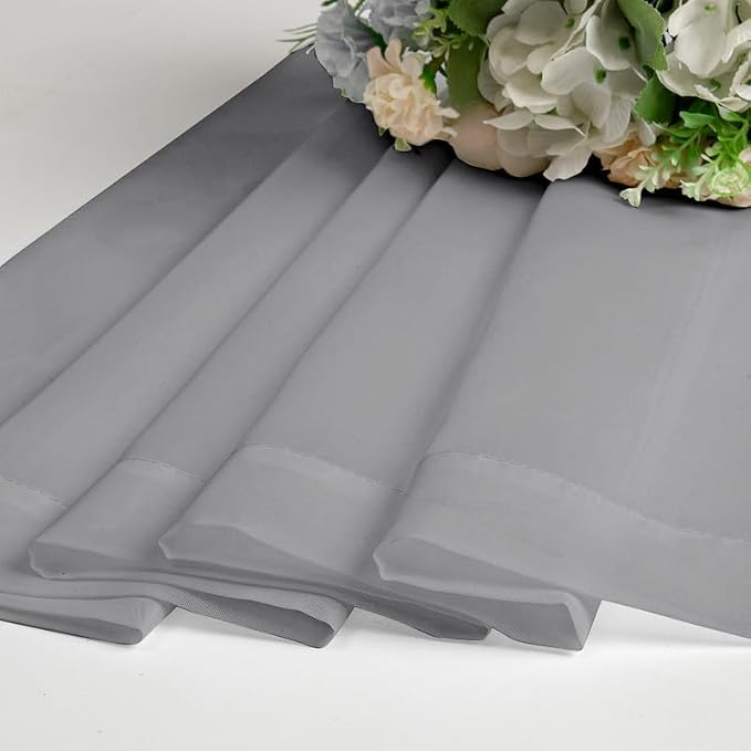 Charcoal Grey Sheer Curtains 78 Inches Long 2 Panels - Image 7