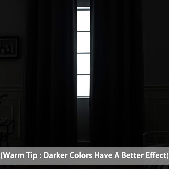 Yakamok Natural Room Darkening Curtains 84 inch Sliding Door Drapes | 1 - Image 3