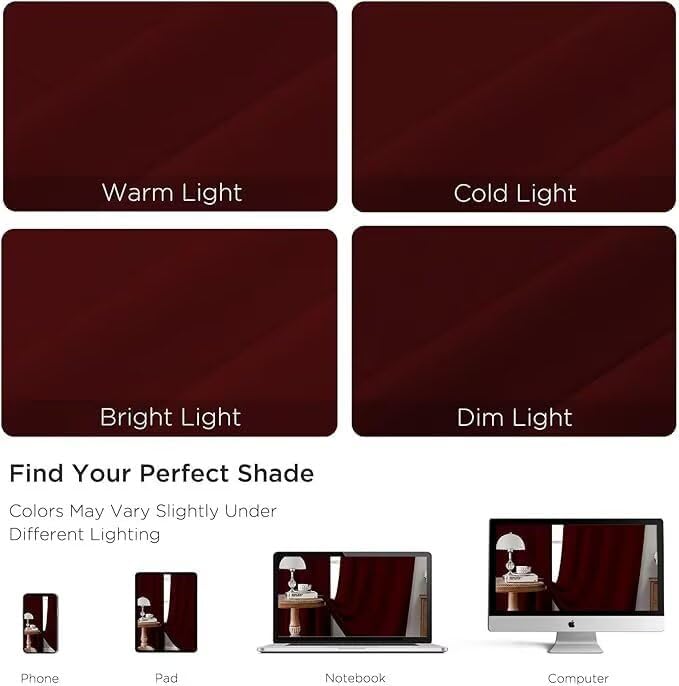 Joydeco Blackout Curtains for Bedroom 72 inch Long 2 Panels, Thermal Insulated - Image 6