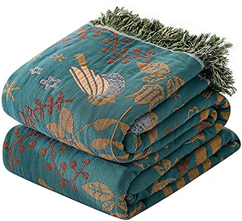 Bed Blankets Versatile Fall Throw Blanket,Boho Blanket & Organic Cotton Throw Blanket,Perfect for Beds,Couches,Chairs,& Vintage Décor,Featuring Unique Bird & Flower Patterns