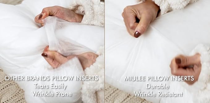 MIULEE Pillow Insert 14x14 Inch, Decorative Square Throw Pillow Inserts - Image 6