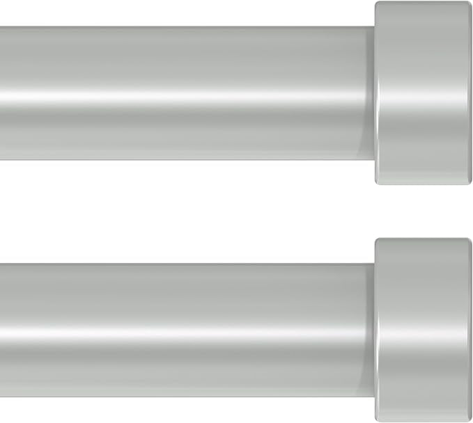 VOIIY 2 Pack Curtain Rods for Windows 48 to 84 Inch, Modern Adjustable Heavy by VOIIYCurtainRods