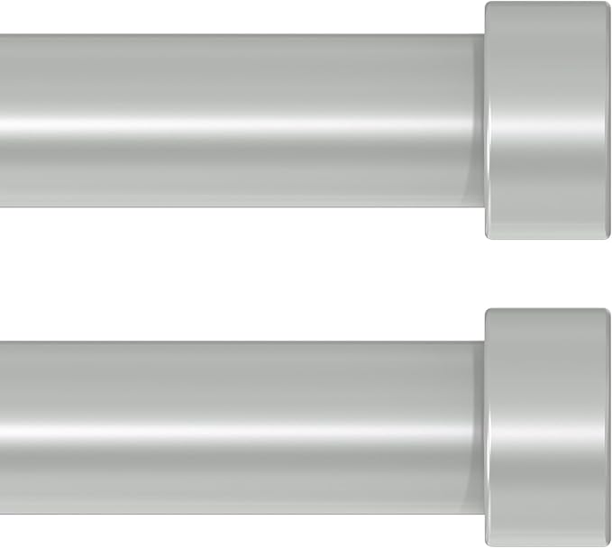 VOIIY 2 Pack Curtain Rods for Windows 28 to 48 Inch, Modern Adjustable Heavy by VOIIYCurtainRods
