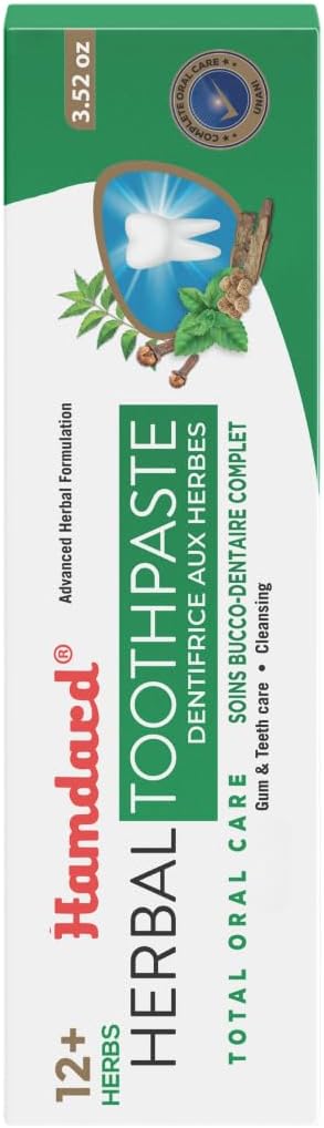 Hamdard 12 Herbs Miswak Total Oral Care Toothpaste 100g (Pack of 3)