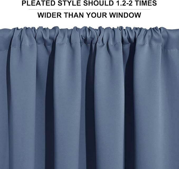 RYB HOME Cafe Blackout Curtains 24 inch Length, RV Curtains - Image 5