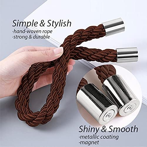 NICEEC 4 Pack Strong Magnetic Curtain Tiebacks Modern Simple Style Drape Tie - Image 3
