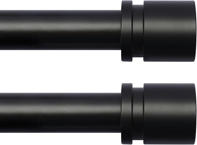 Byondeth Curtain Rods for Windows 16 to 48 or 60 Inches Max 2 Pack Adjustable by Byondeth