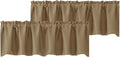 Chyhomenyc Taupe Valances for Window, Room Darkening Short Curtains for Kitchen by Chyhomenyc