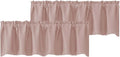 Chyhomenyc Blush Pink Valances for Windows, Short Window Valance Curtains for by Chyhomenyc