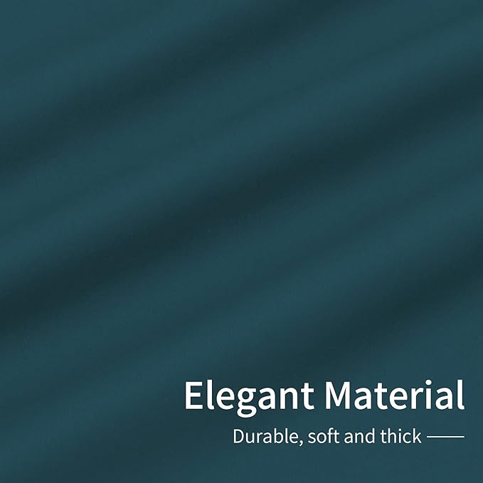 Easy-Going Blackout Curtains for Bedroom, Solid Thermal Insulated Grommet and Noise Reduction Window Drapes, Room Darkening Curtains for Living Room, 2 Panels(42x84 in, Peacock Blue)