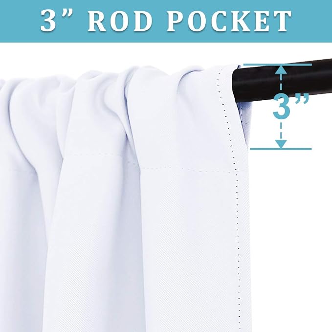 RYB HOME 2 Panels Doorway Curtains, Thermal Insulated Privacy Rod Pocket Easy - Image 3