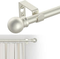 GXOACKJ Curtain Rods for windows 32-48 inch, 5/8 inch Decorative Nickel by GXOACKJ