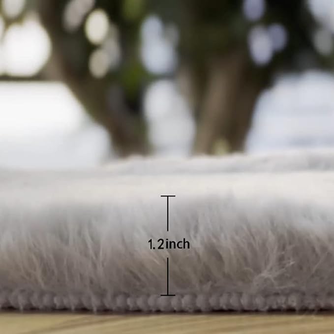 ORINOVA Faux Fuzzy Washable Fur Area Rugs - Image 2