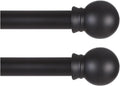 Thestoa Black Curtain Rods 2 pack by Thestoa