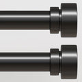 Lootkell 2 Pack Modern Black Curtain Rods Set by Unknown