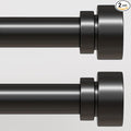 Lootkell 2 Pack Modern Black Curtain Rods Set by Unknown