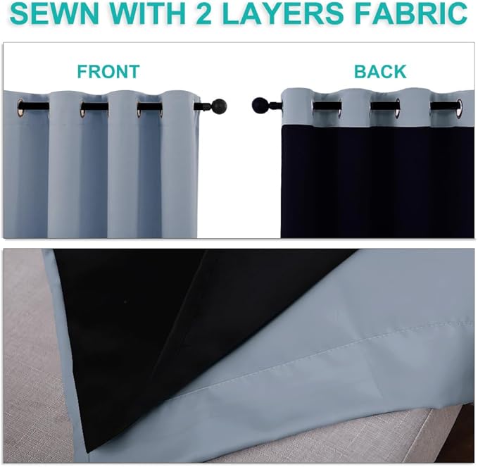 NICETOWN Extra Long Truly Blackout Drapes - Image 5